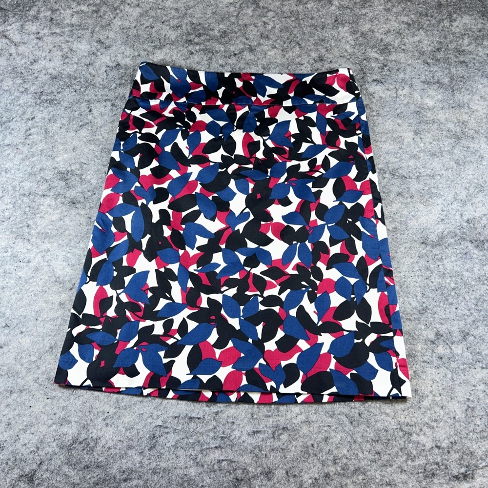 Talbots Skirt Women's 10 Multicolor‎ Floral Lined Stretch Teacher Church Career